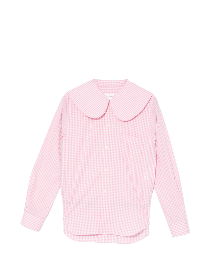Cotton Poplin Gingham Check Blouse