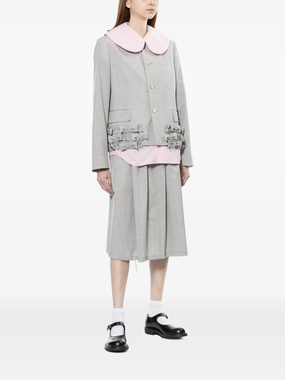 Cotton Poplin Gingham Check Blouse