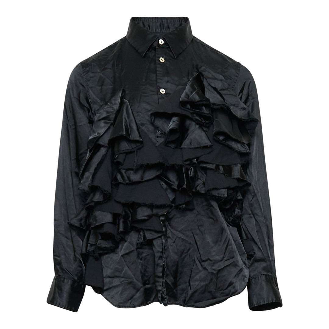 COMME des GARCONS Polyester Satin Ruffle Shirt – Available at Club 21, Official Retailer in Singapore, Malaysia & Thailand with Global Shipping Online