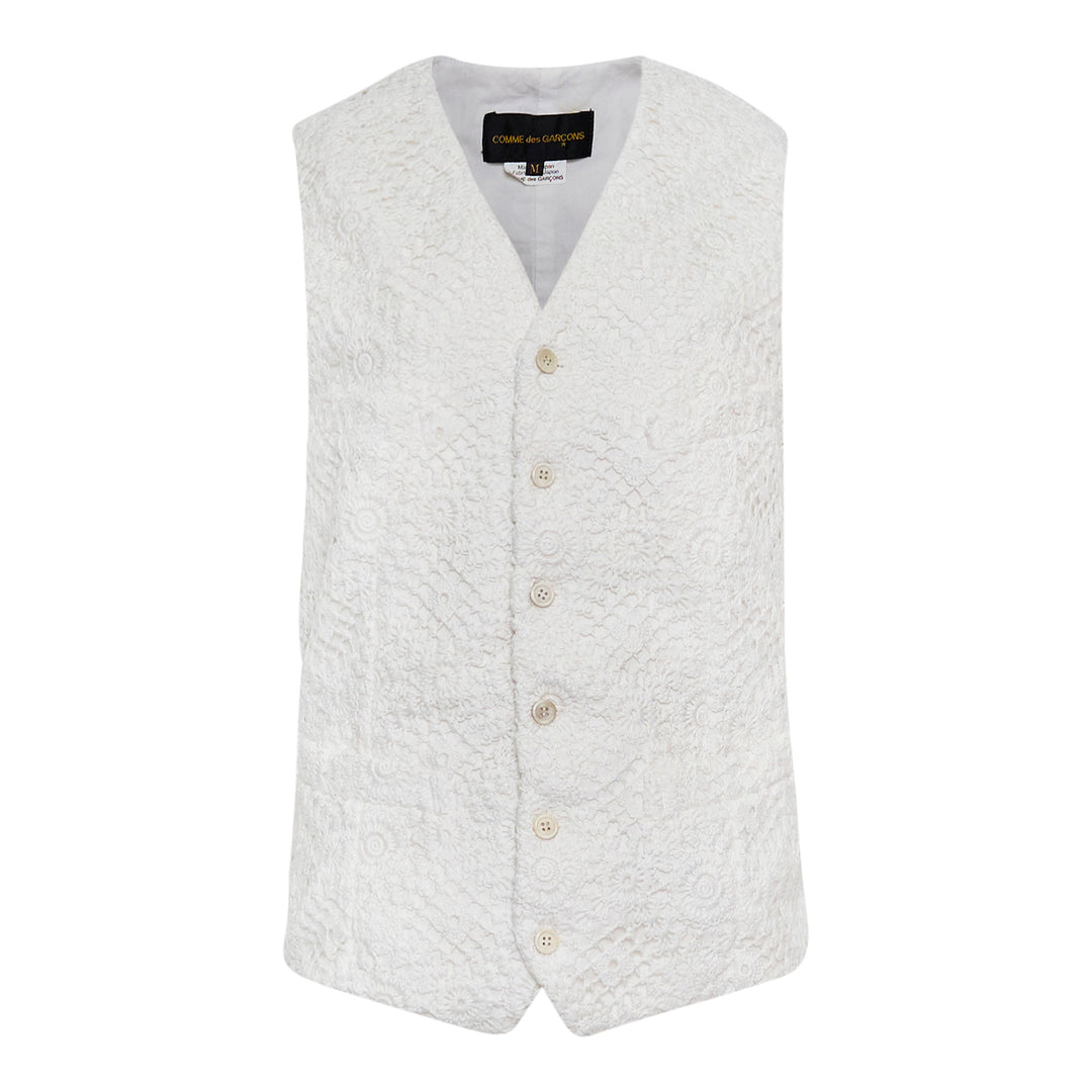 COMME des GARCONS Polyester Chemical Lace Vest – Available at Club 21, Official Retailer in Singapore, Malaysia & Thailand with Global Shipping Online
