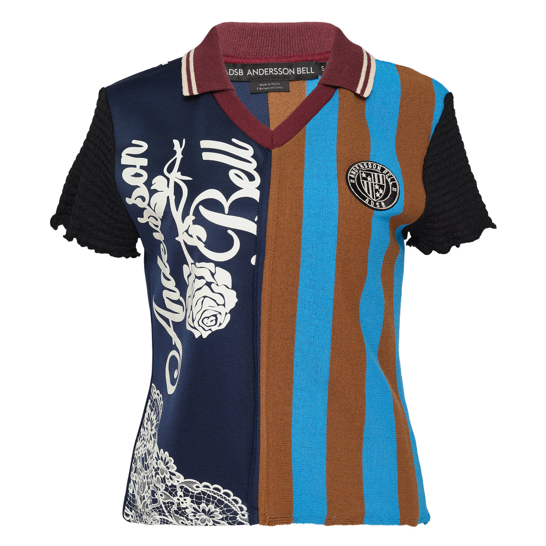 Reworked Football Collar Top