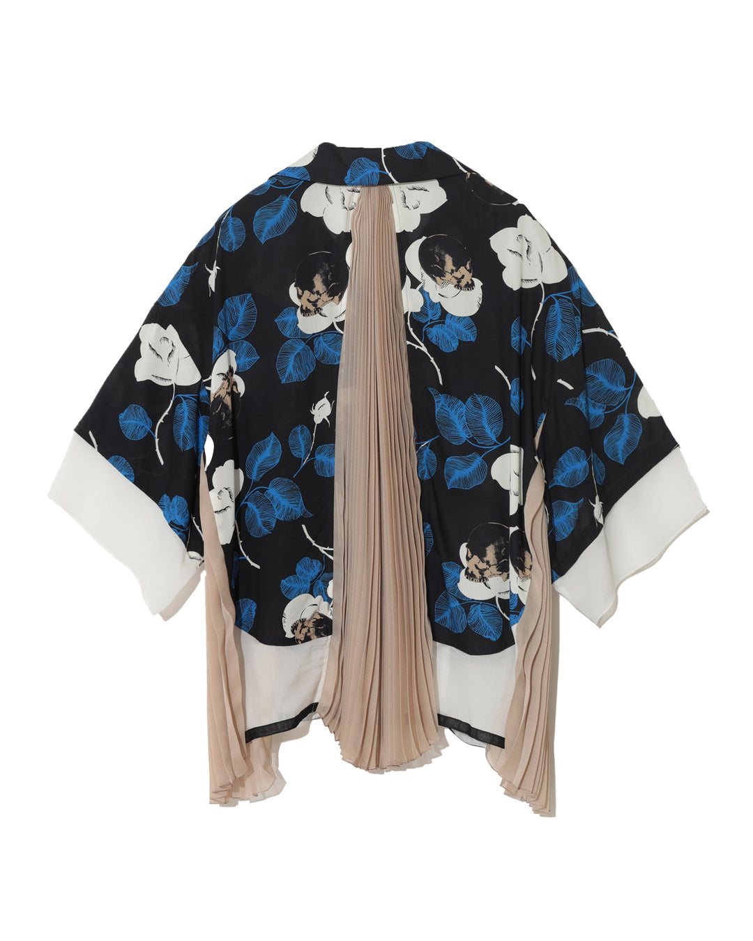 Printed Blouse With Pleat Inserts