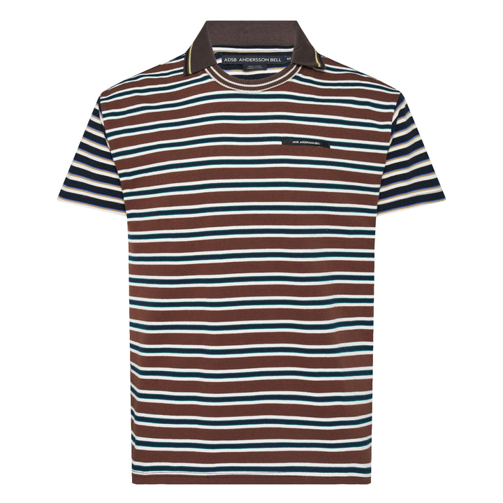 Stripe Layered Collar T-Shirt