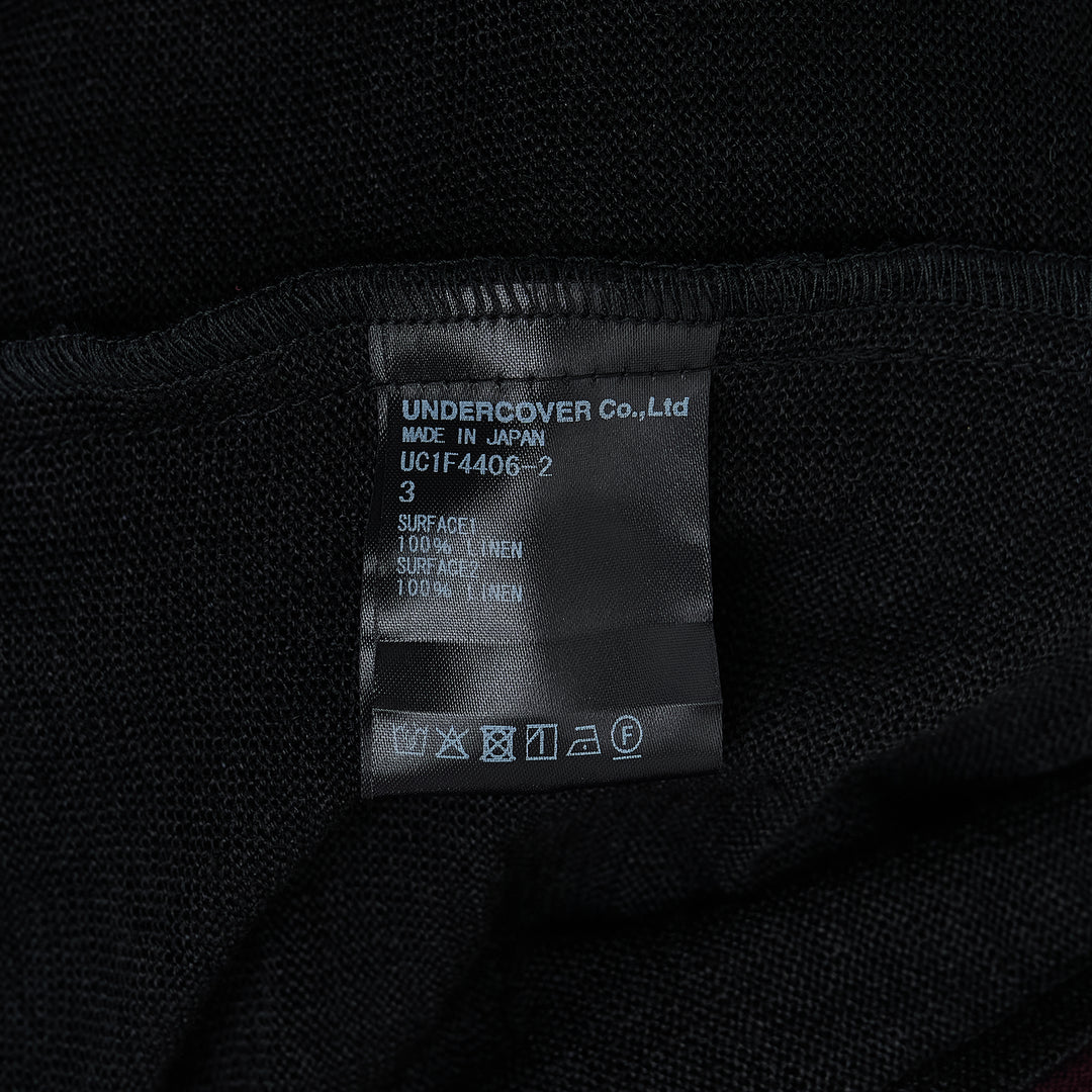 Curve Buttons Bifabric Linen Shirt