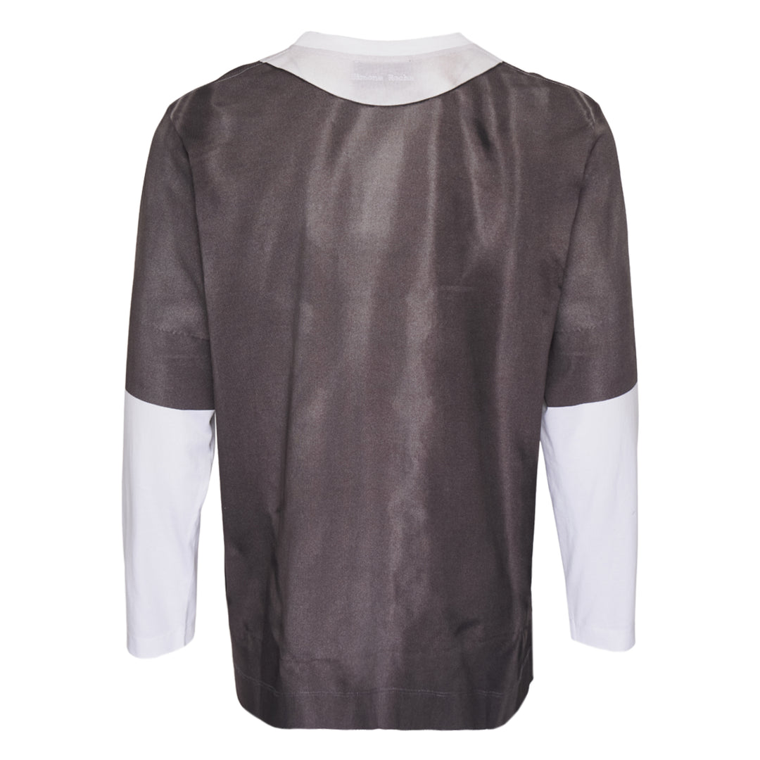 Rose Rugby Polo Trompe L'Oeil Print
