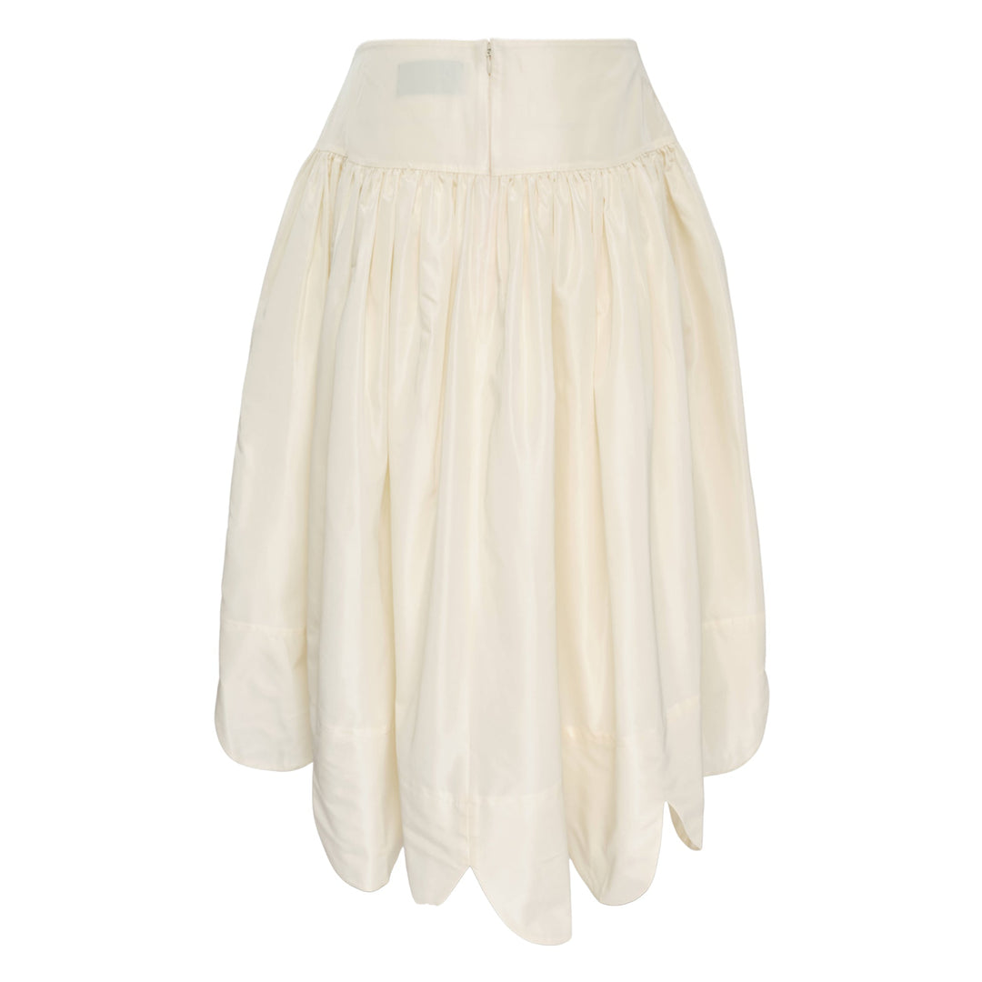 Petal Hem Basque Skirt Taffeta