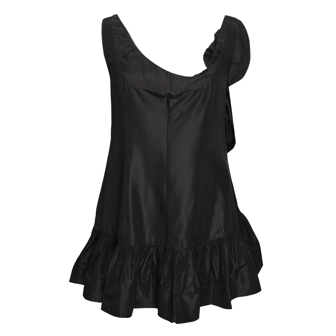 Pressed Rosette Tilted Neck Top
