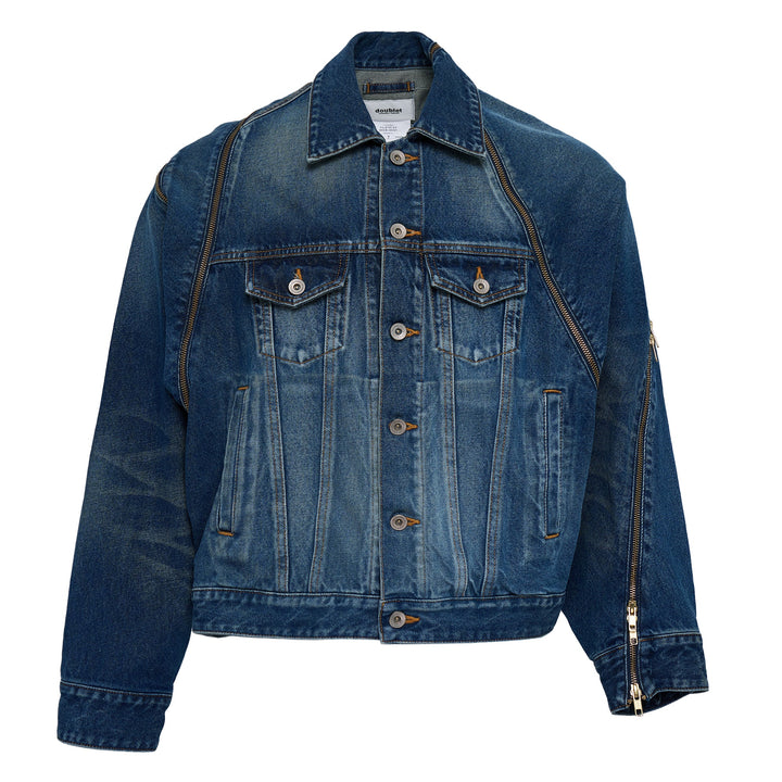 Filleted Zip Denim Jacket