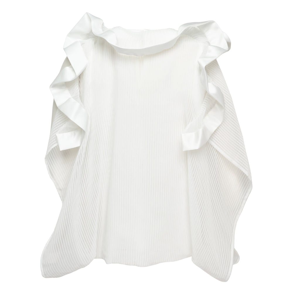 sacai Satin x Chiffon Embroidery Top - view 2
