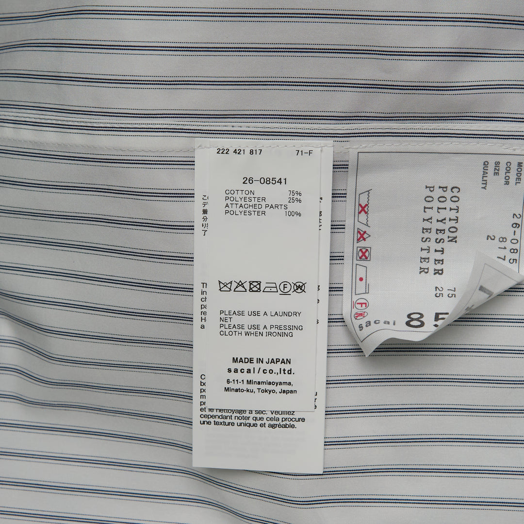 sacai Poplin Shirt – Available at Club 21, Official Retailer in Singapore, Malaysia & Thailand with Global Shipping Online