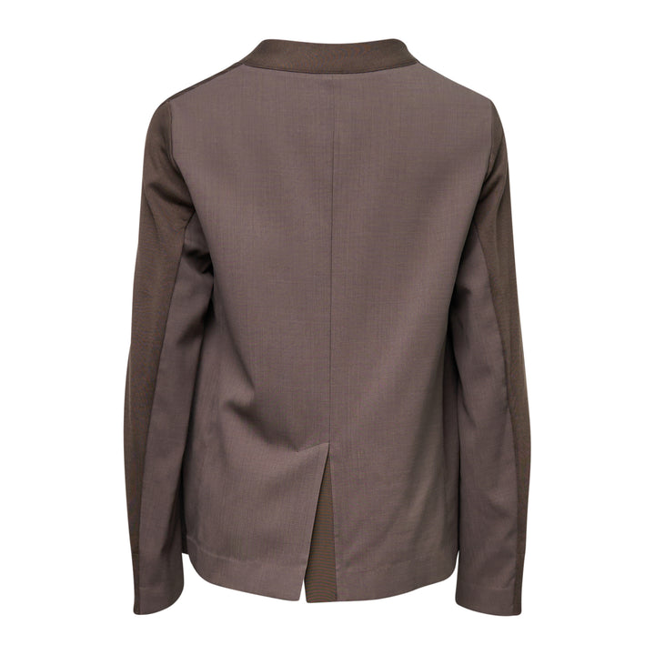 sacai Wool Suiting x Cotton Knit Cardigan – Available at Club 21, Official Retailer in Singapore, Malaysia & Thailand with Global Shipping Online