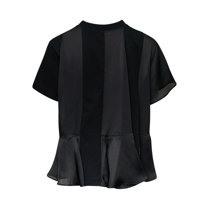 sacai Satin x Cotton Jersey T-Shirt – Available at Club 21, Official Retailer in Singapore, Malaysia & Thailand with Global Shipping Online
