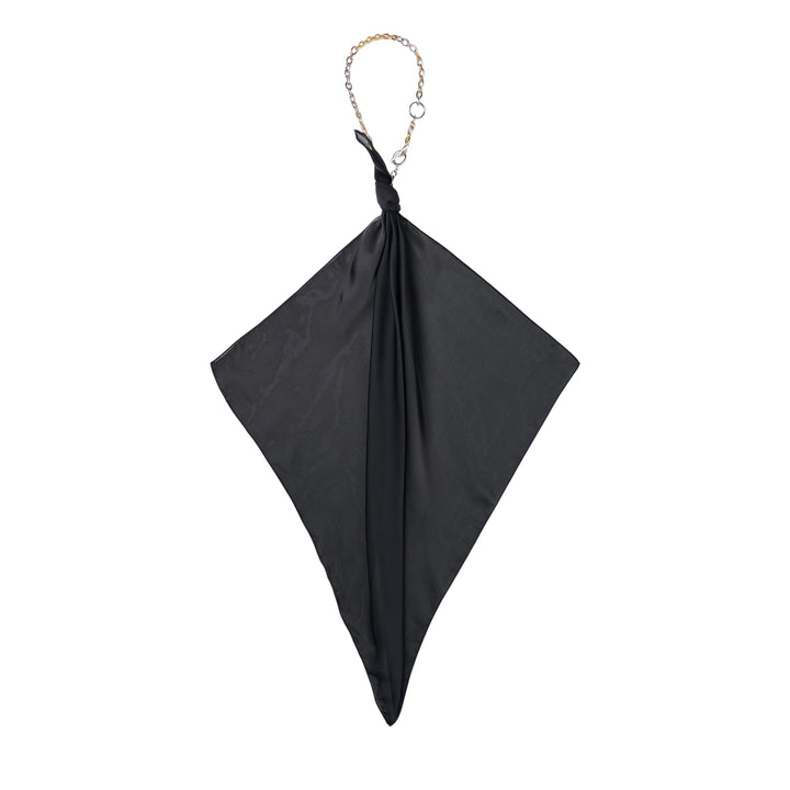 Black Silk Scarf Necklace