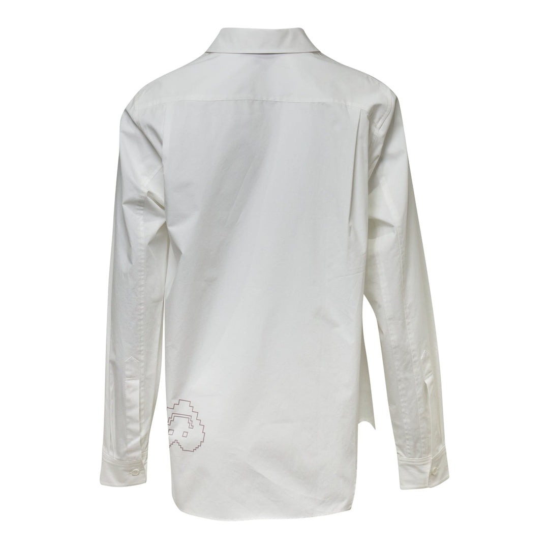 Oblique Flow Shirt White