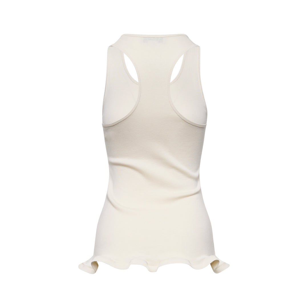 Stella McCartney Frilled Hem Rib Tank – Available at Club 21, Official Retailer in Singapore, Malaysia & Thailand with Global Shipping Online