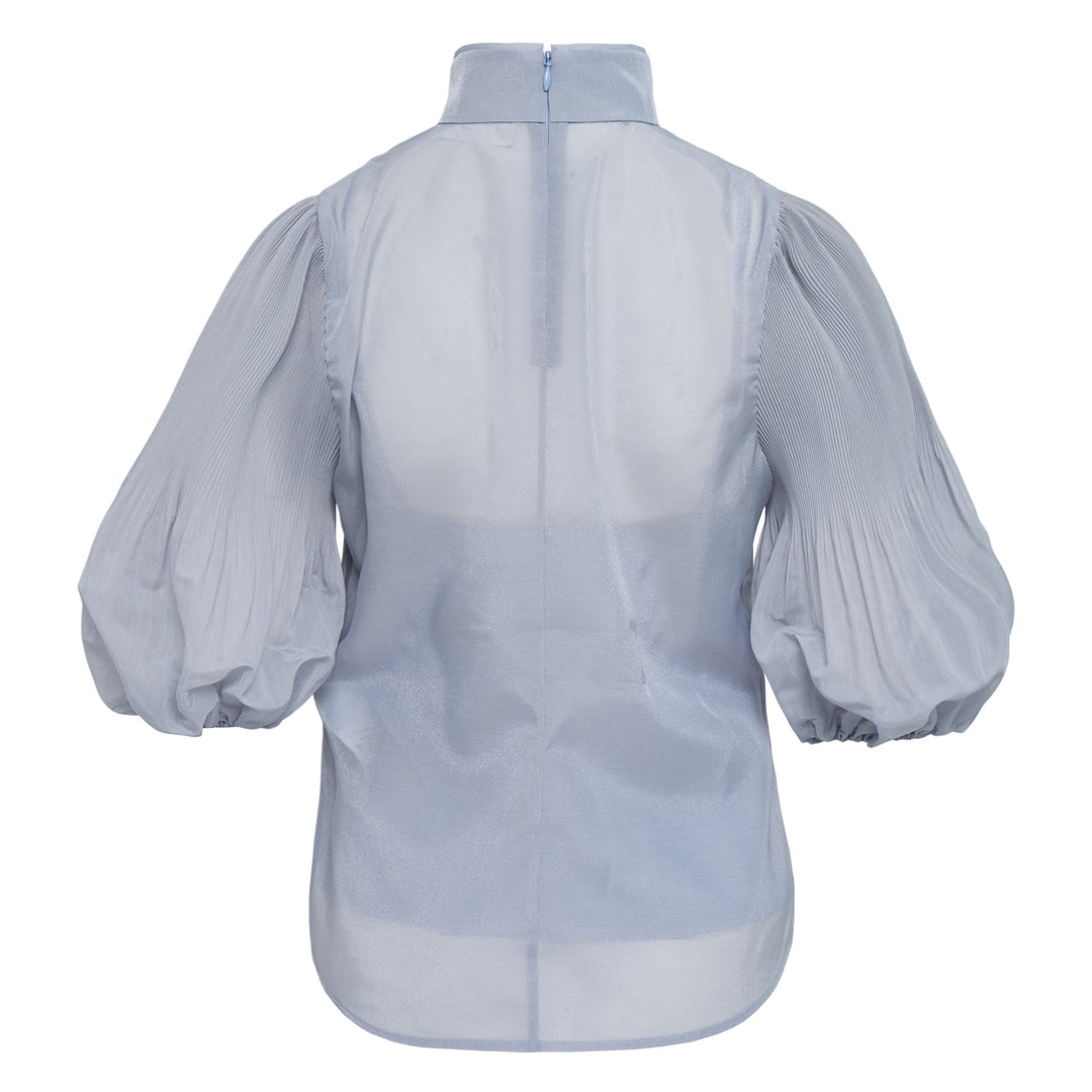 Pleated Button Blouse