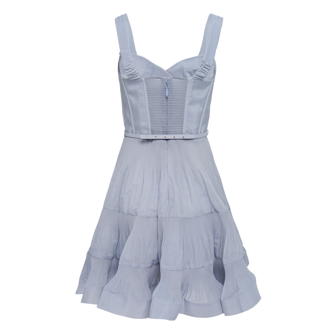 Pleated Draped Mini Dress