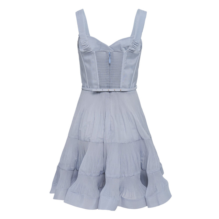 Pleated Draped Mini Dress