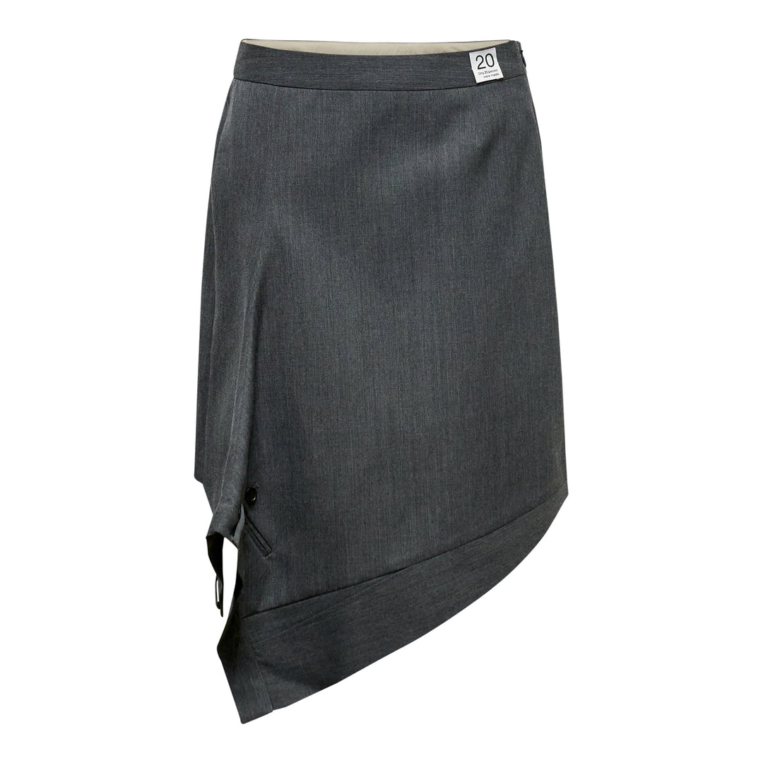Asymmetrical Panel Draped Skirt