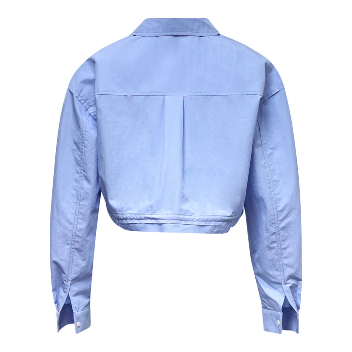 Drawstring Cropped Shirt