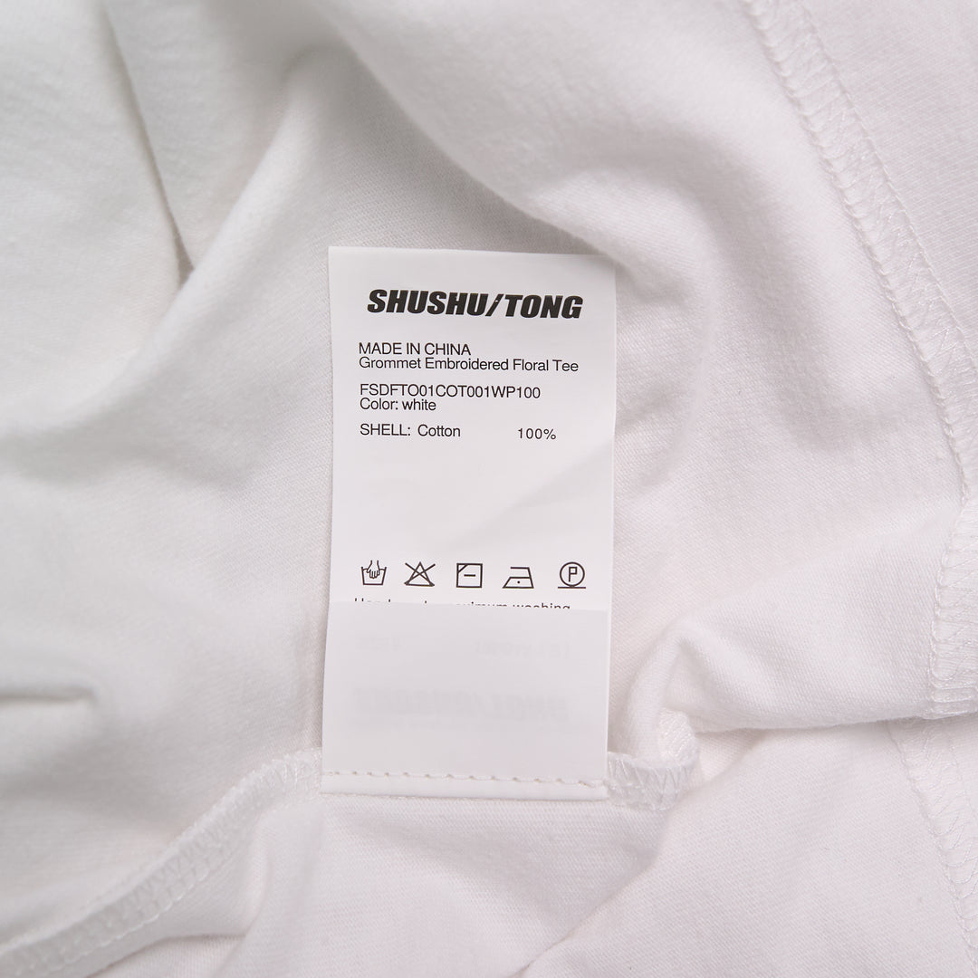 SHUSHU/TONG Grommet Embroidered Floral Tee – Available at Club 21, Official Retailer in Singapore, Malaysia & Thailand with Global Shipping Online