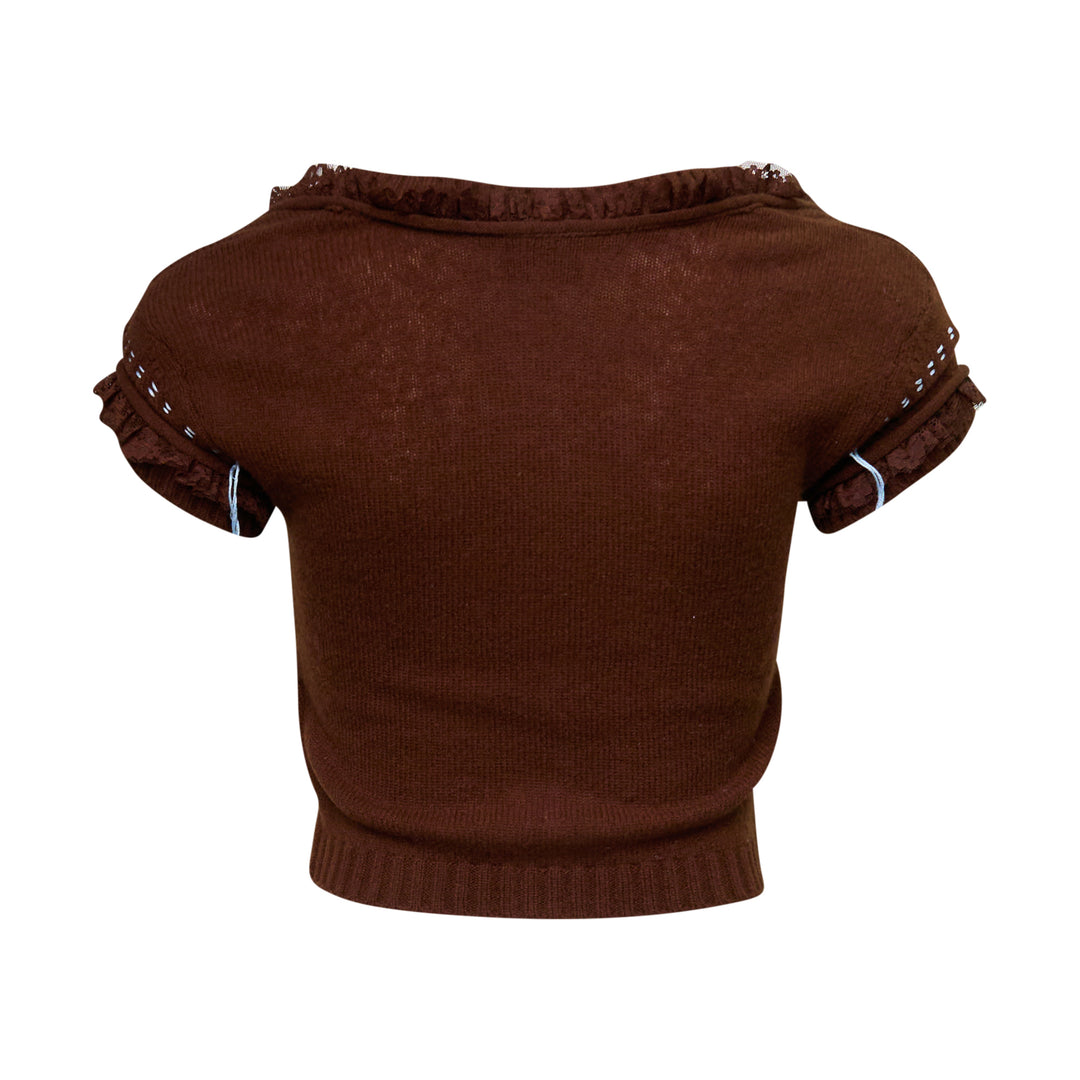 SHUSHU/TONG Threadwork Detail Short-Sleeve Top – Available at Club 21, Official Retailer in Singapore, Malaysia & Thailand with Global Shipping Online
