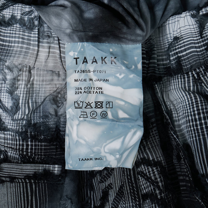 Bleached Effect Check Shorts