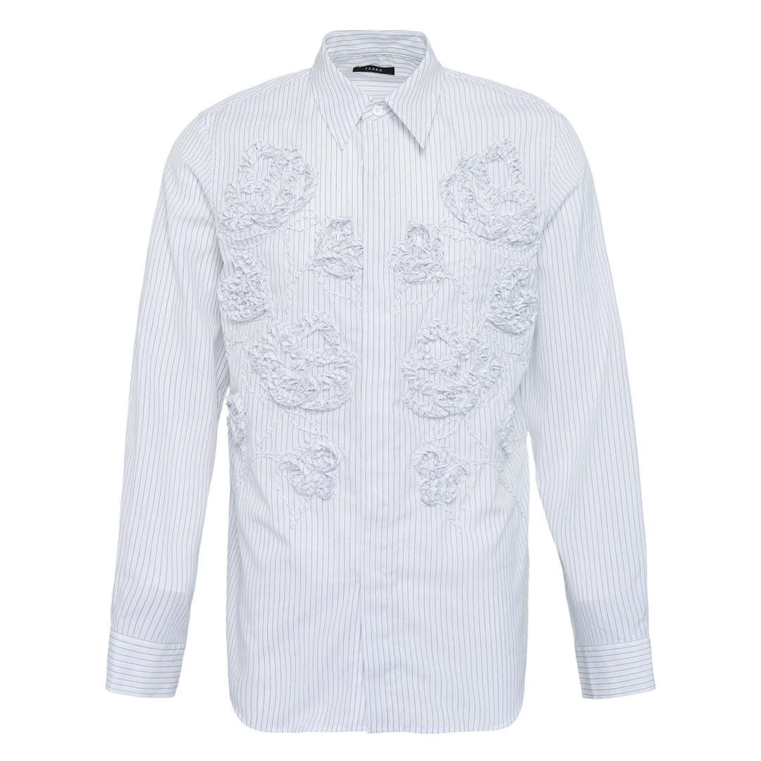 Long Sleeve Stripe Shirt With Patch Detail