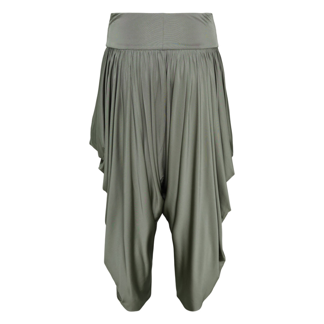 Pleated Fluid Jersey Shiny Pants