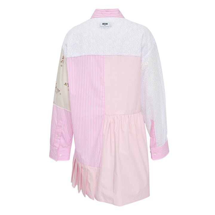 Patchwork Floral Shirt Dress