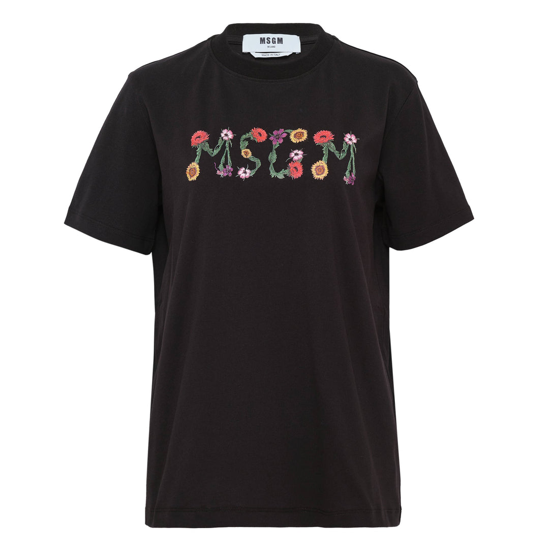 Floral MSGM Logo Tee