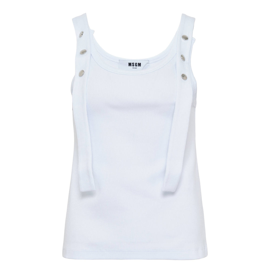 Tank Top With Button Stripes