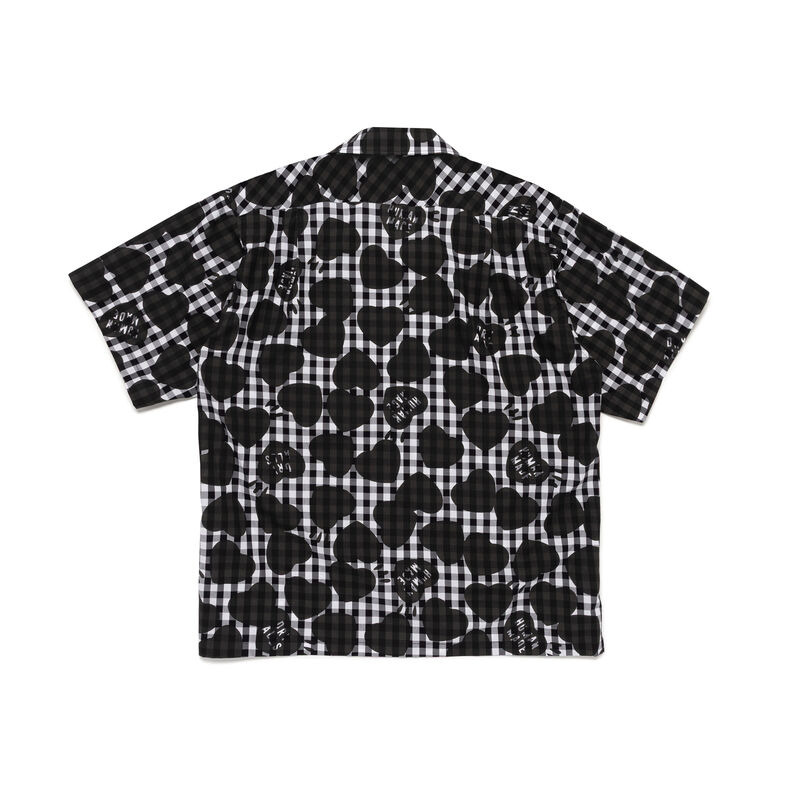 Heart Gingham Check Short Sleeve Shirt