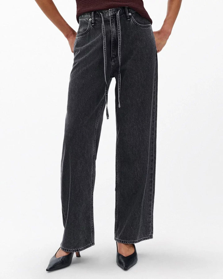 Phoebe Drawstring Wide Jeans