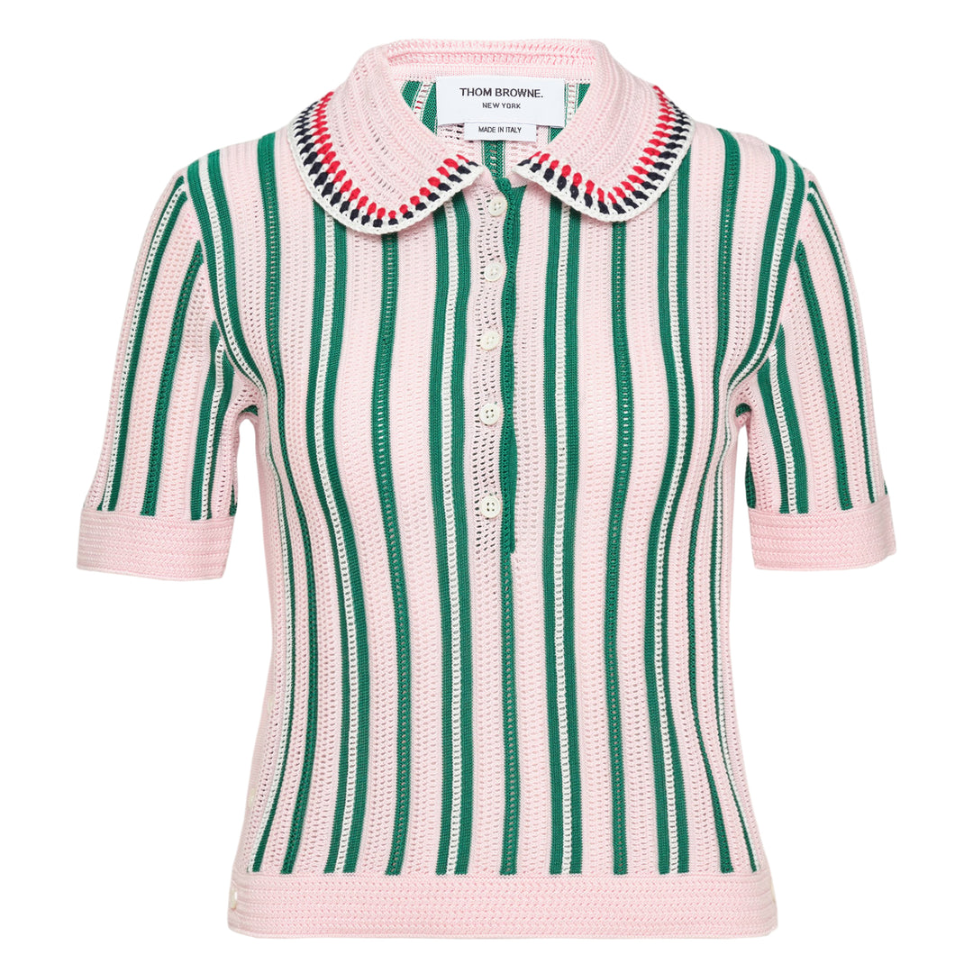 Crochet Stitch Variegated Stripe Top
