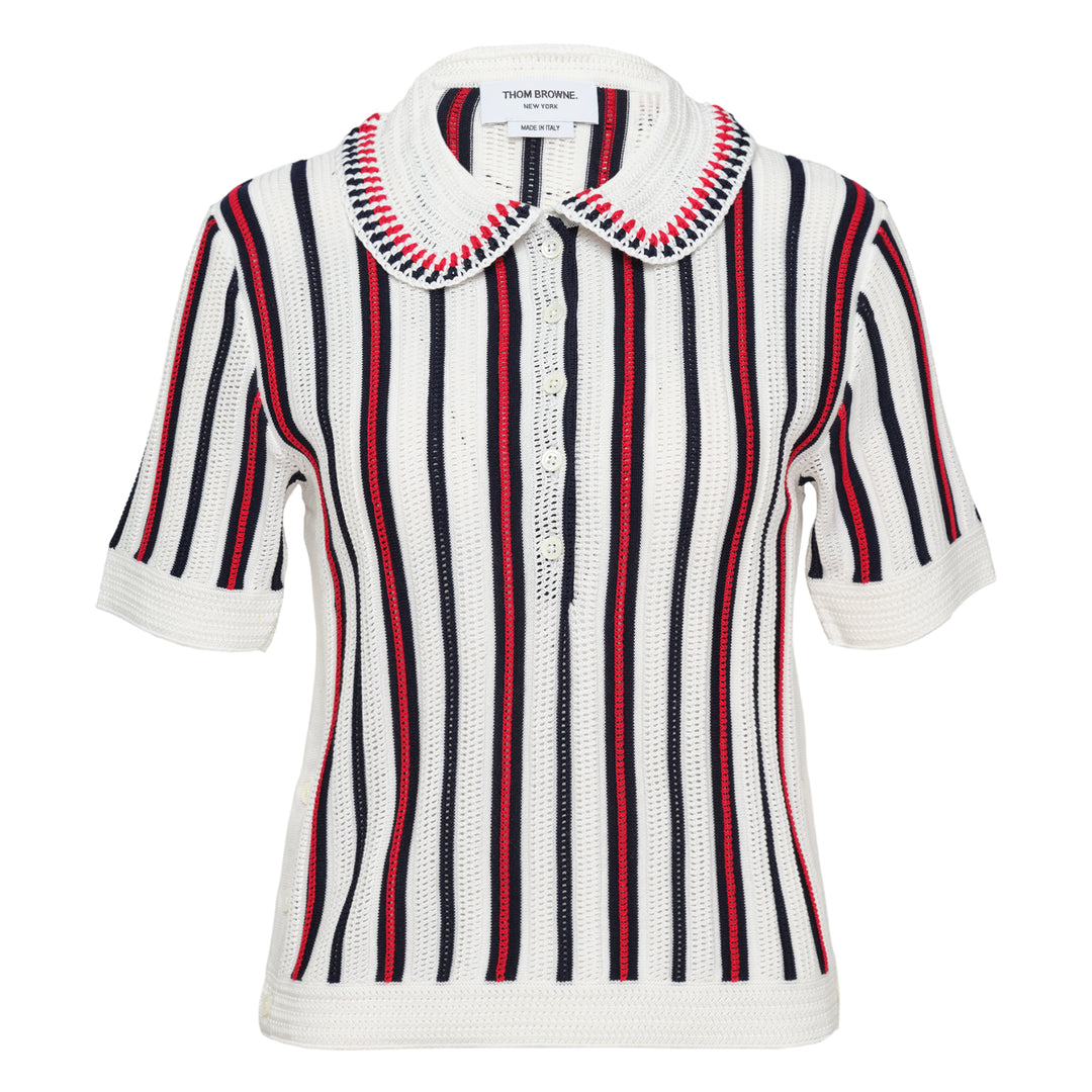 Thom Browne Crochet Stitch Striped Top – Available at Club 21, Official Retailer in Singapore, Malaysia & Thailand with Global Shipping Online