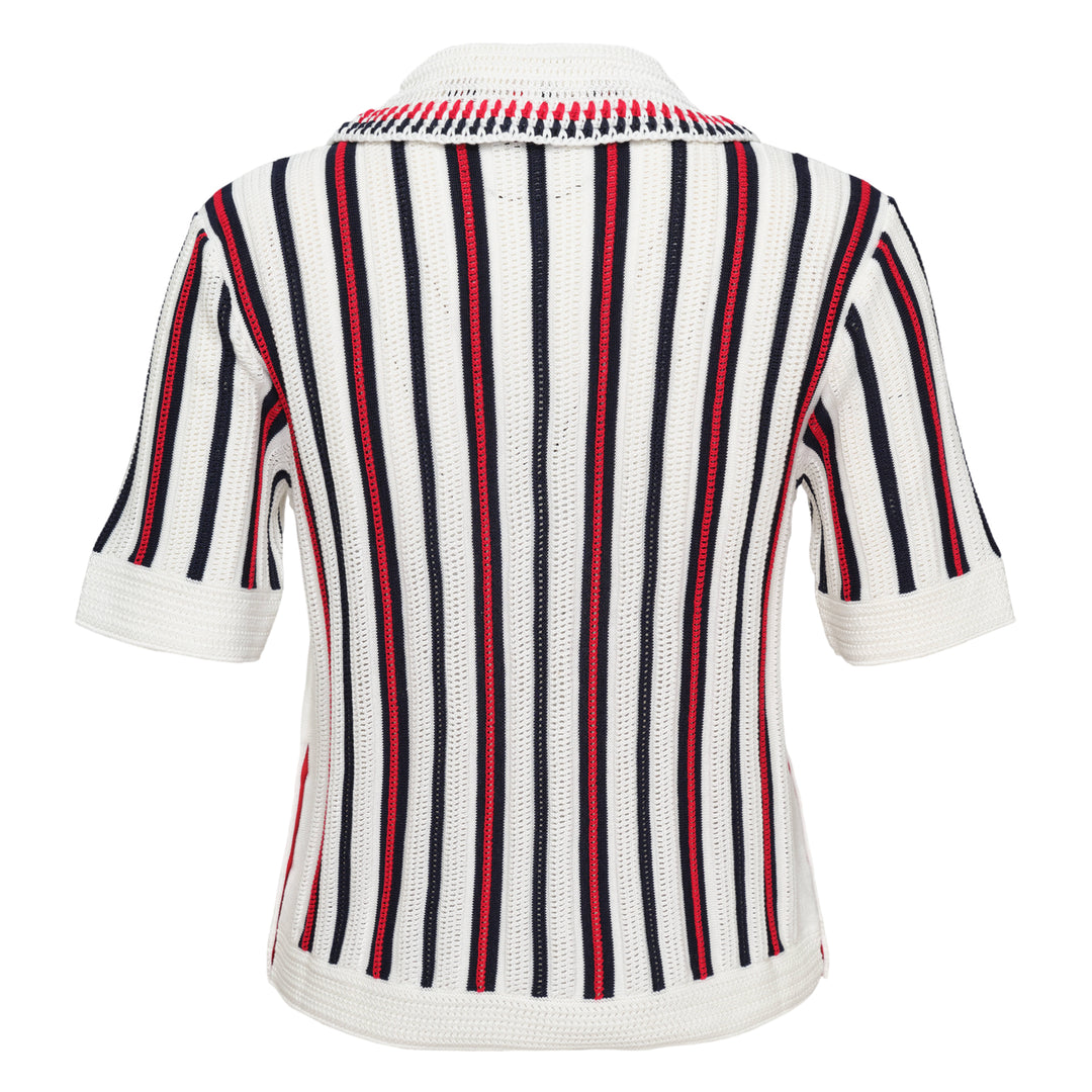 Thom Browne Crochet Stitch Striped Top – Available at Club 21, Official Retailer in Singapore, Malaysia & Thailand with Global Shipping Online