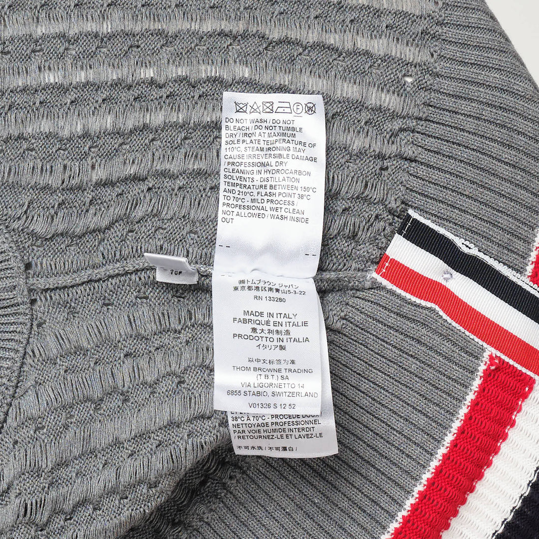 Thom Browne Baby Ladder Cable Shrunken Vest – Available at Club 21, Official Retailer in Singapore, Malaysia & Thailand with Global Shipping Online