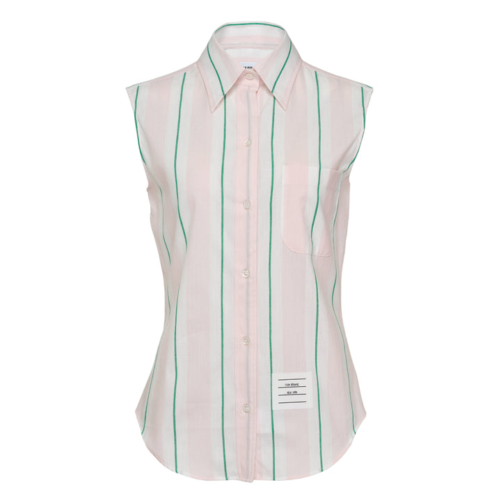 Sleeveless Classic Button Down Shirt