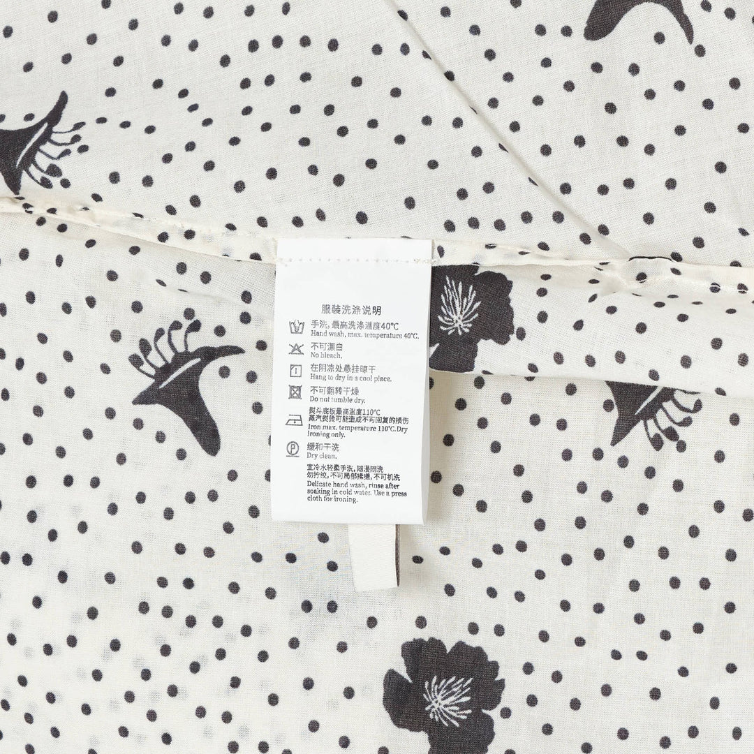 Silk Print Long Sleeve Dress