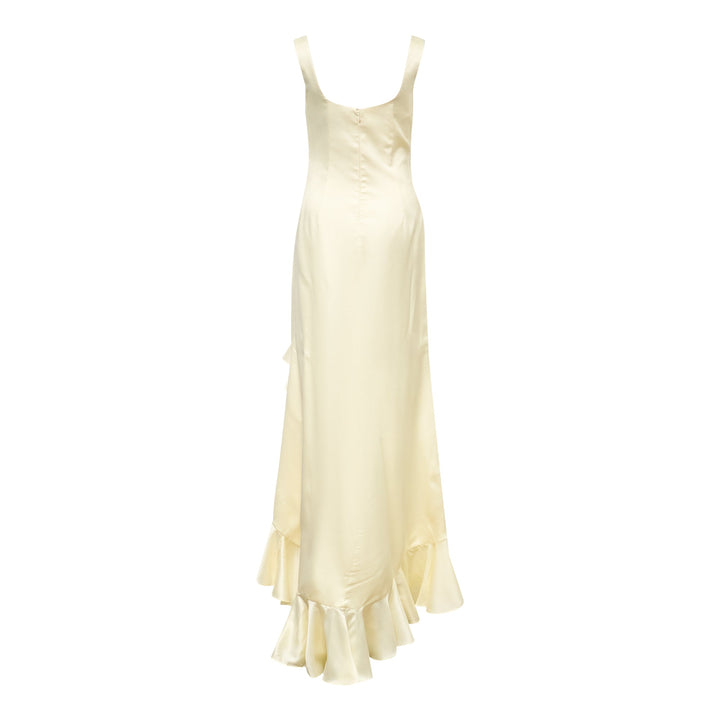 Ruffle Slit Maxi Dress