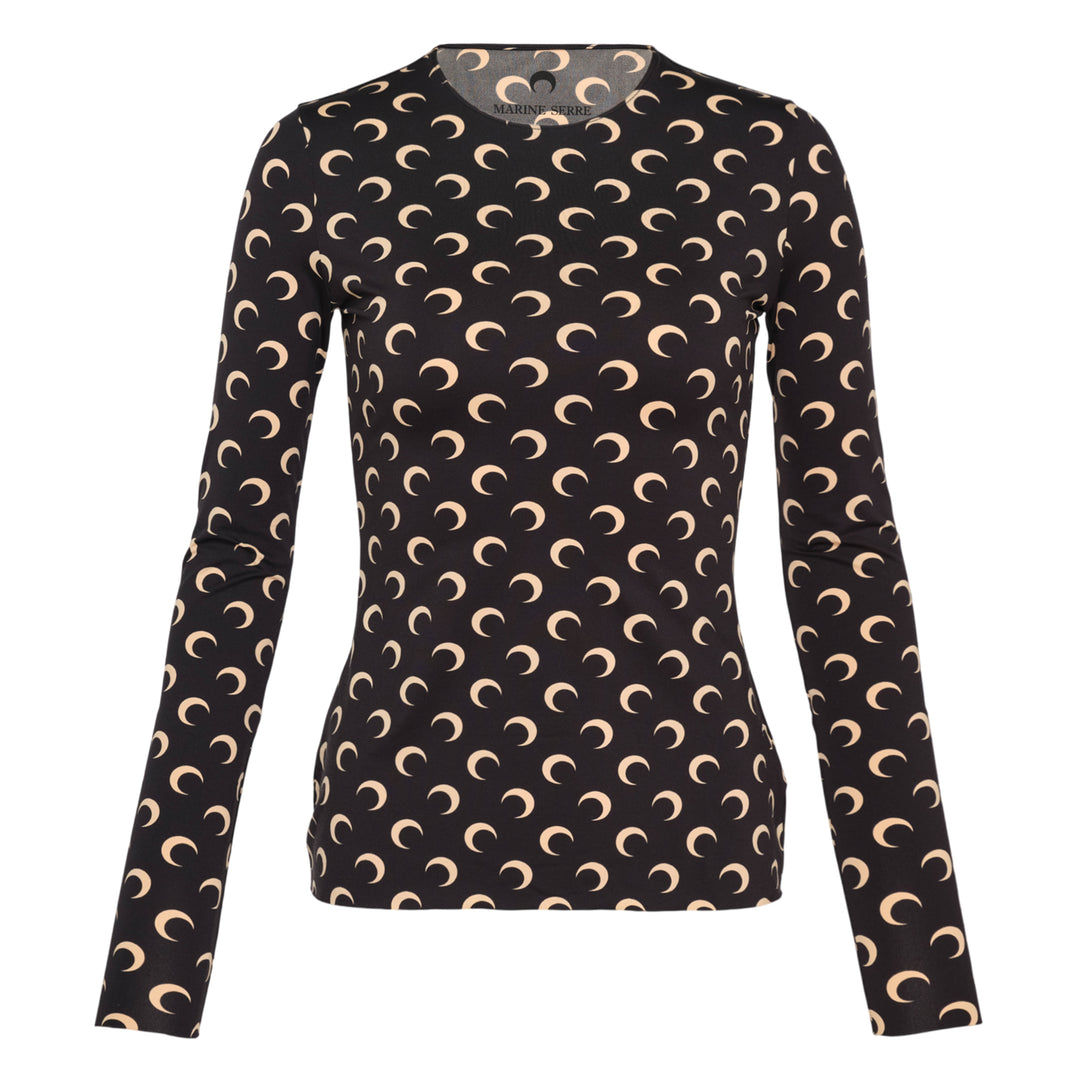 Marine Serre Moon Printed Jersey Long Sleeve Top – Available at Club 21, Official Retailer in Singapore, Malaysia & Thailand with Global Shipping Online