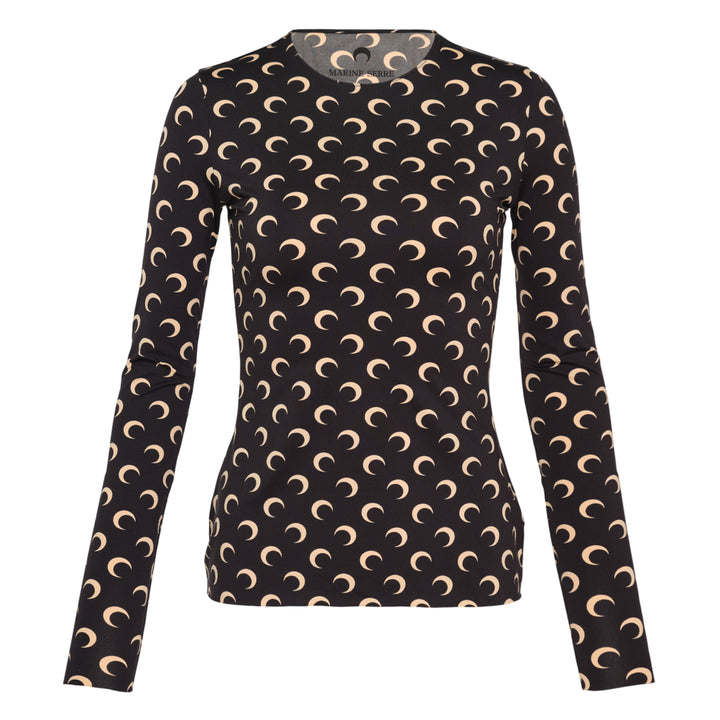 Marine Serre Moon Printed Jersey Long Sleeve Top – Available at Club 21, Official Retailer in Singapore, Malaysia & Thailand with Global Shipping Online