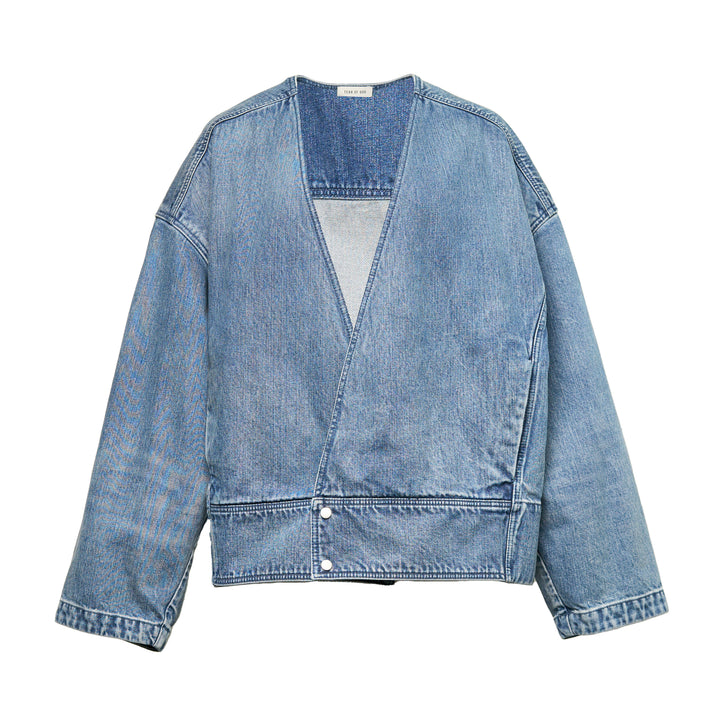 Denim Lapelless Jacket