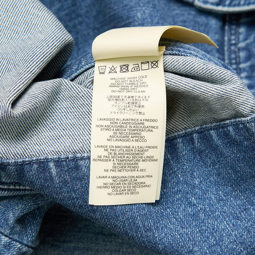 Denim Lapelless Jacket