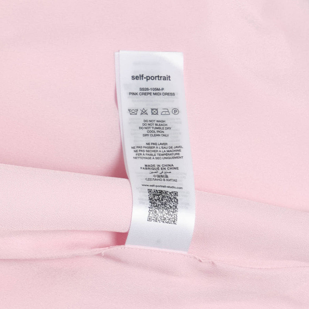 Pink Crepe Midi Dress