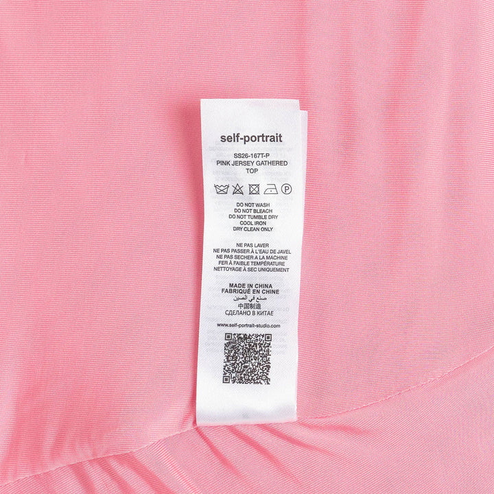 Pink Jersey Gathered Top