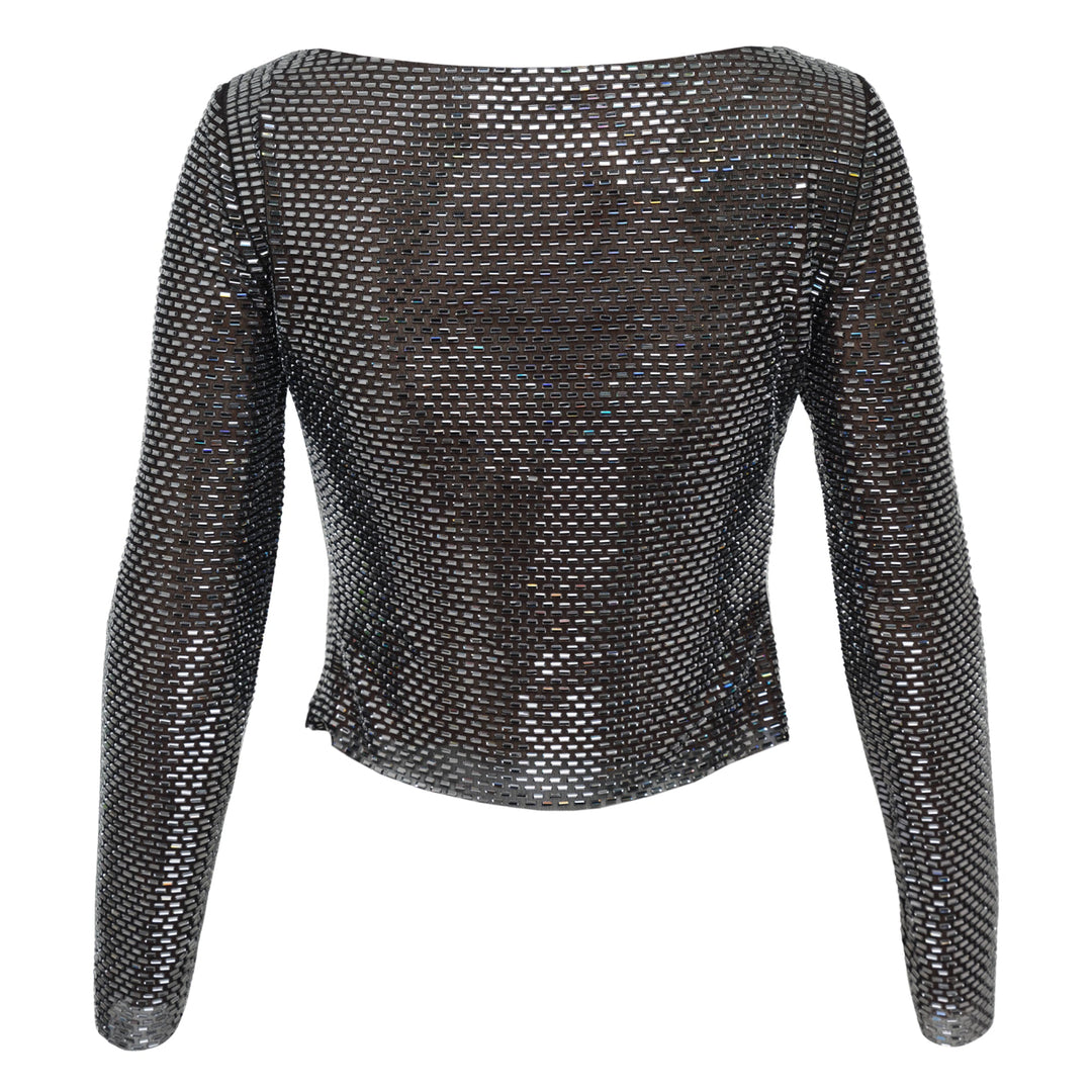 Gunmetal Rhinestone Top