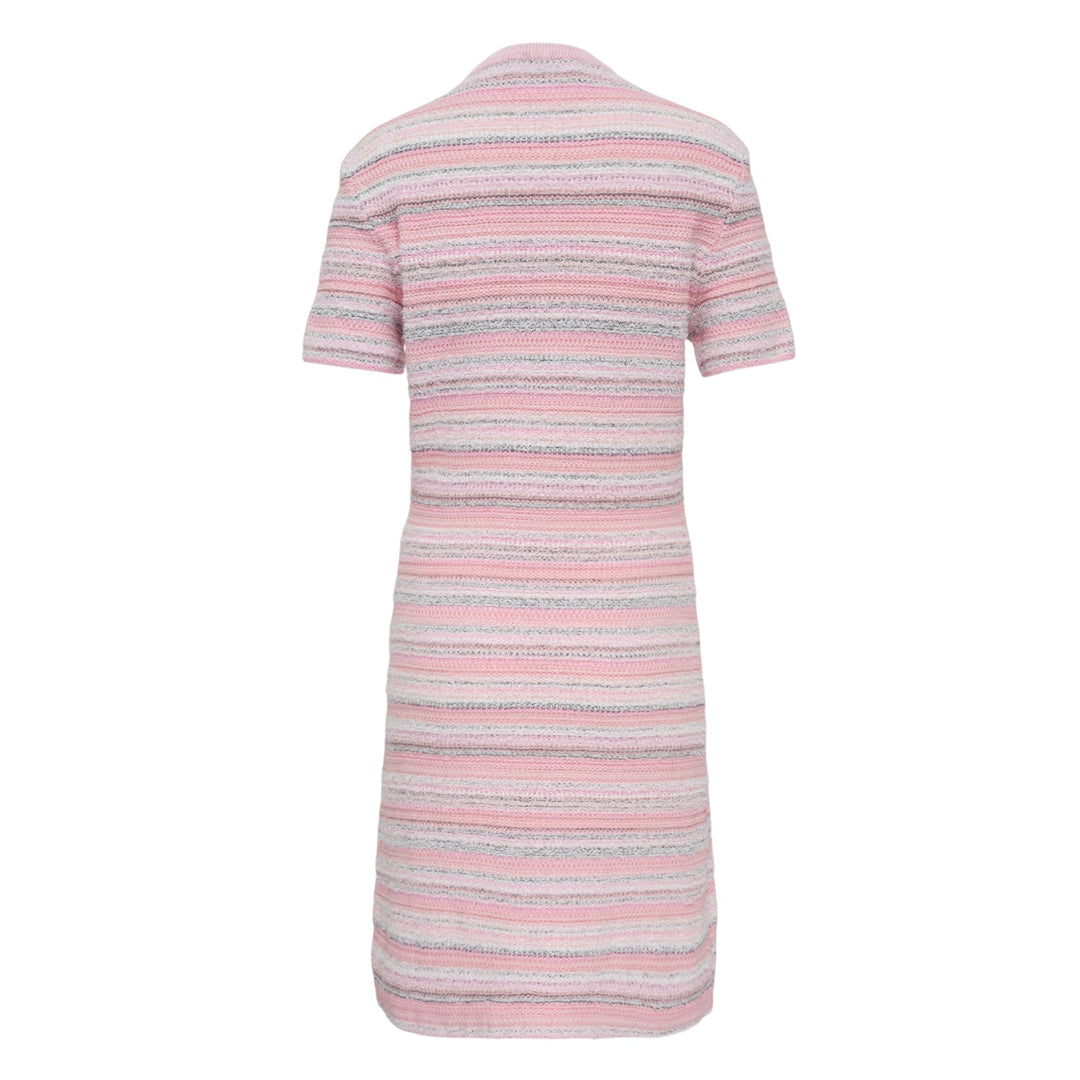 Pink Textured Knit Mini Dress