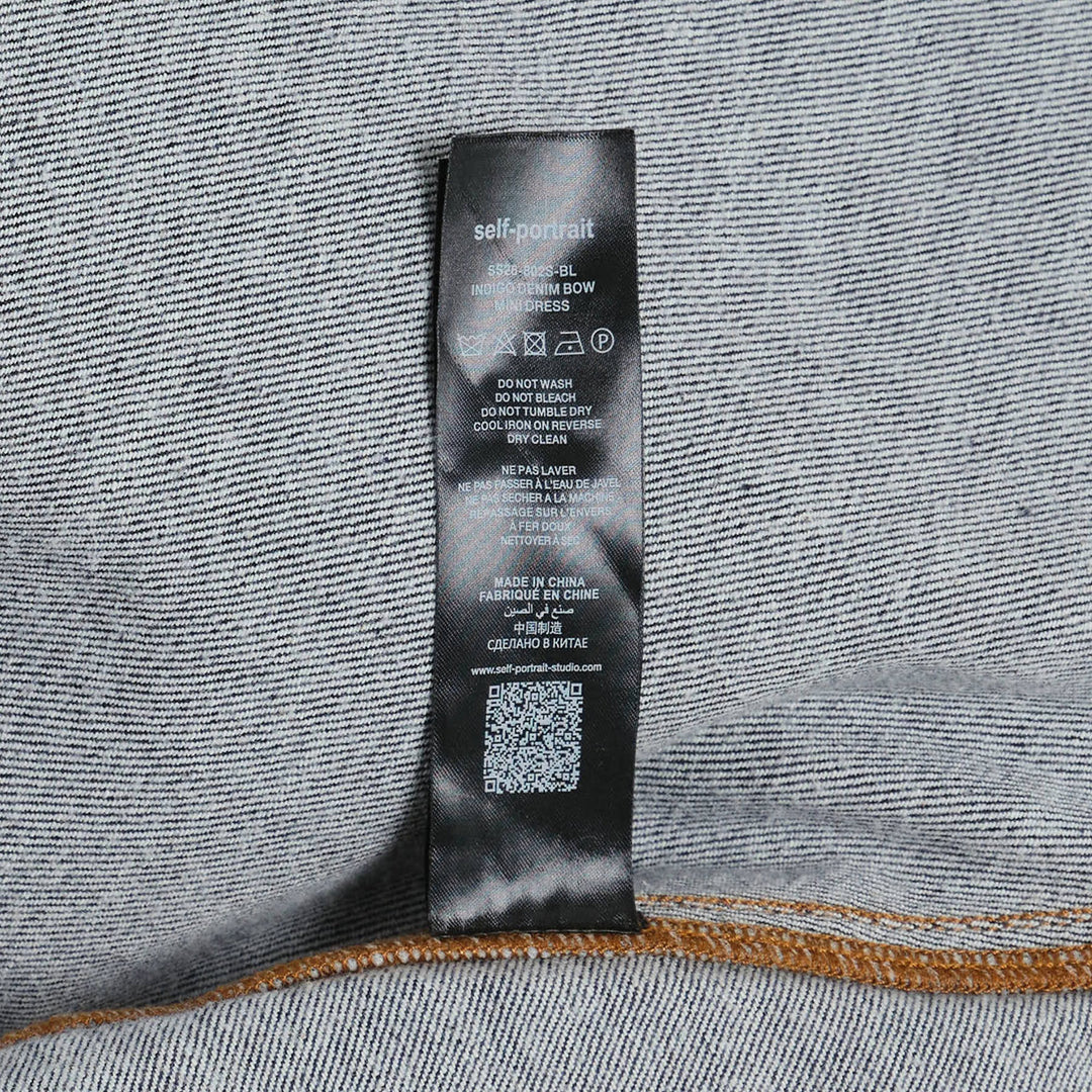 Indigo Denim Bow Mini Dress